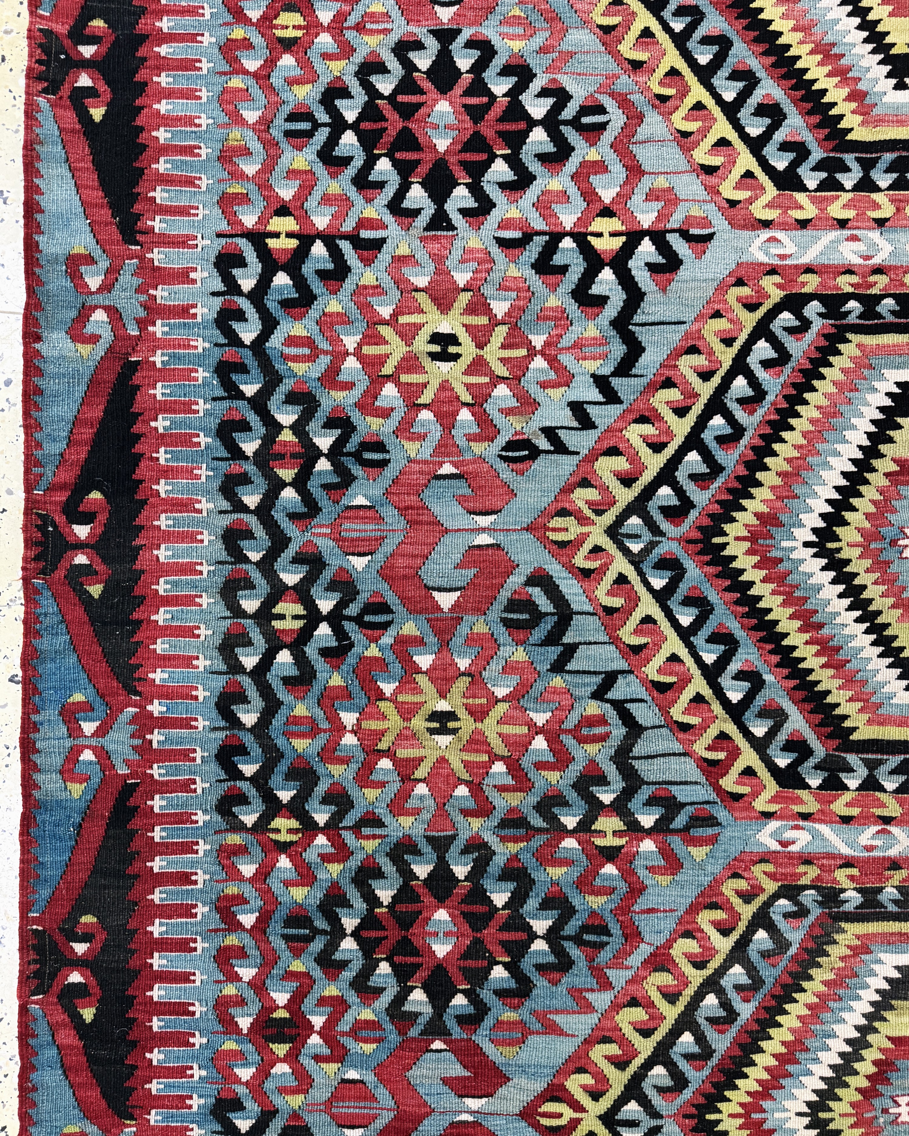 Detail c: Anatol Kelim, Türkei, Anfang 20.Jhd, Wolle auf Wolle, ca. 350 x 190 cm, EHZ: 2