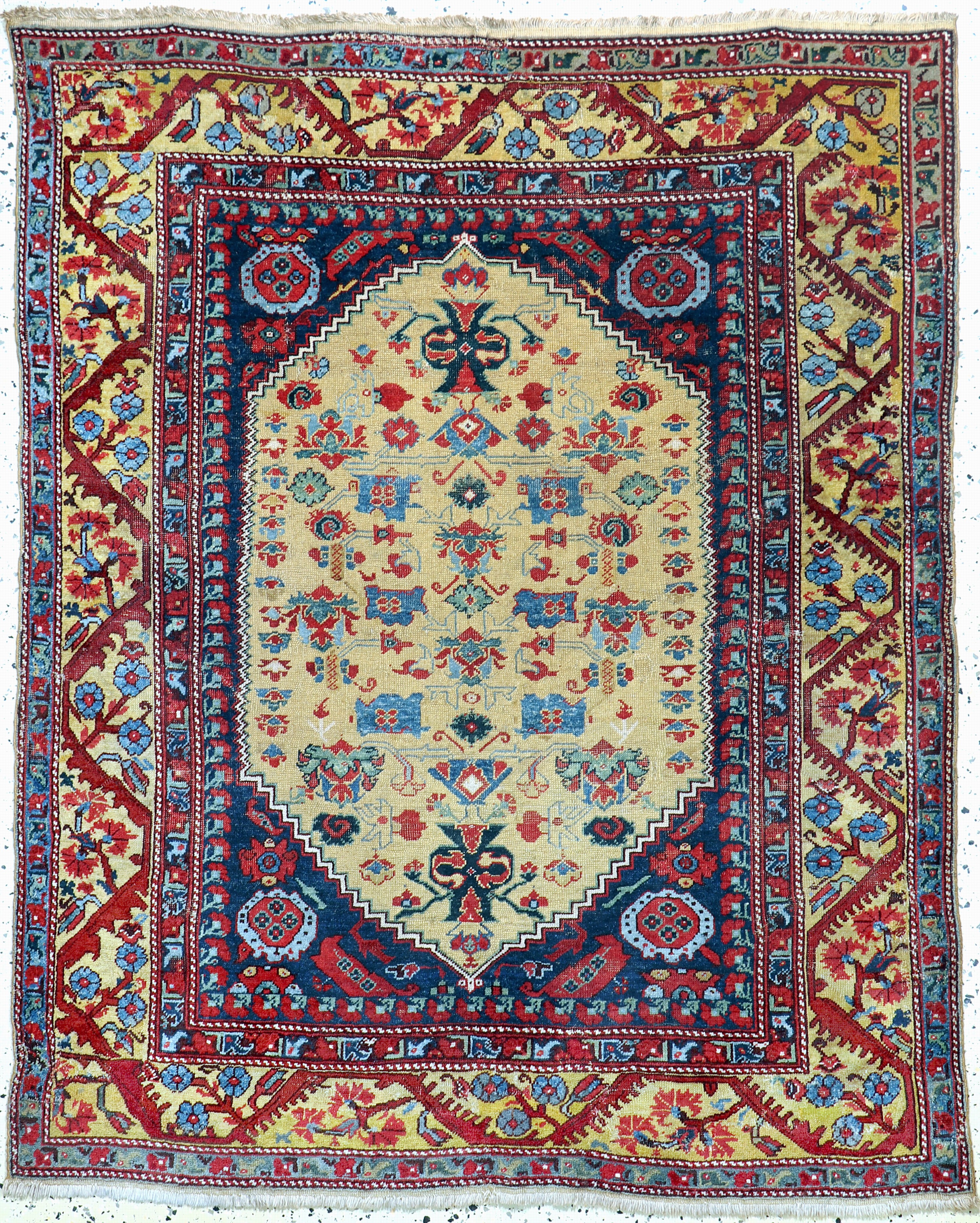 Image 27062614 - ´Gelbgrundiger´antiker Kula, Türkei, 19.Jhd, Wolle auf Wolle, ca. 165 x 135 cm, ...