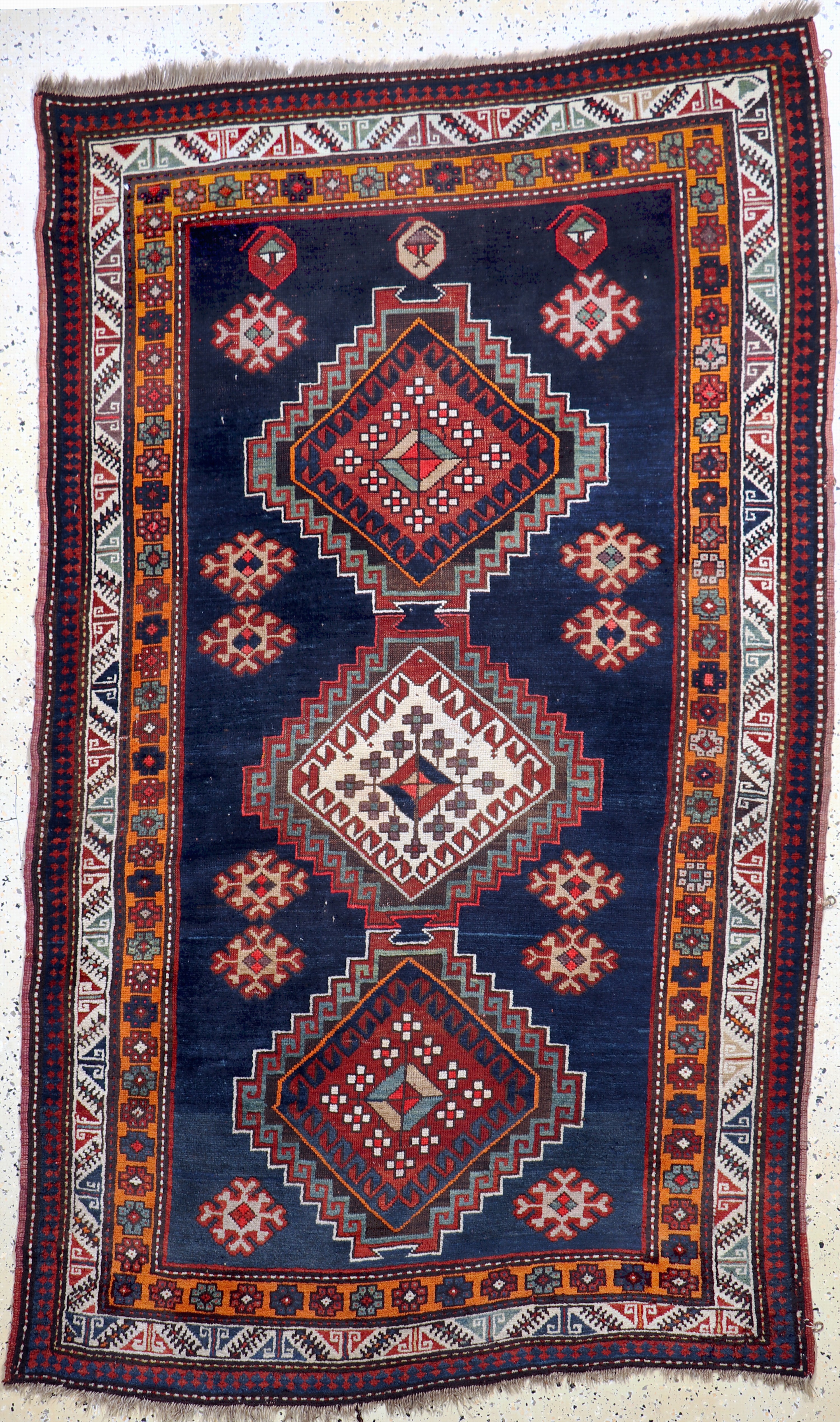 Image 27062616 - Kazak antik, Kaukasus, 19.Jhd, Wolle auf Wolle, ca. 240 x 145 cm, EHZ: 2-3 ...