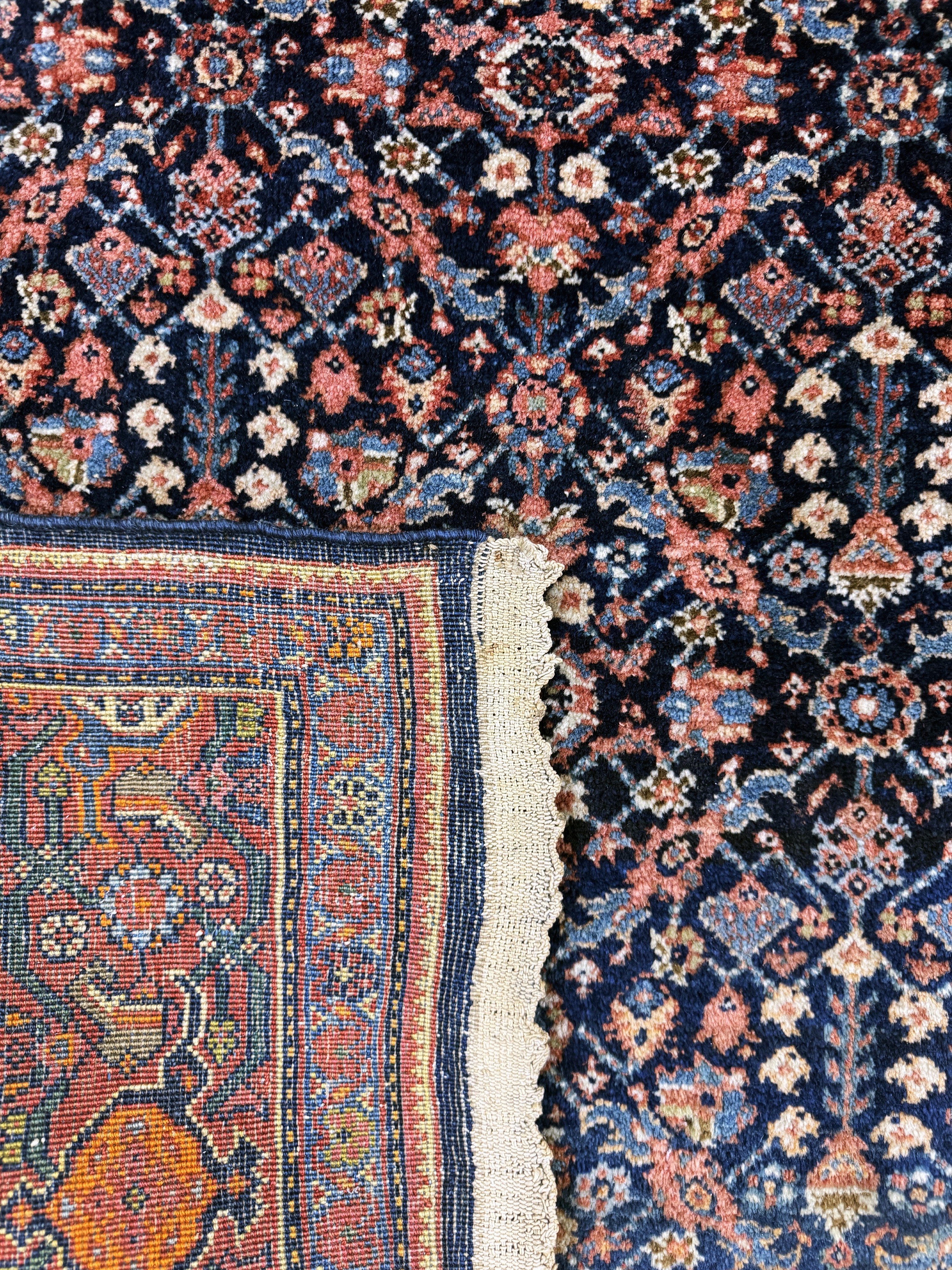Detail e: Bidjar antik, Persien, um 1900, Wolle auf Baumwolle, ca. 200 x 135 cm, EHZ: 2-3