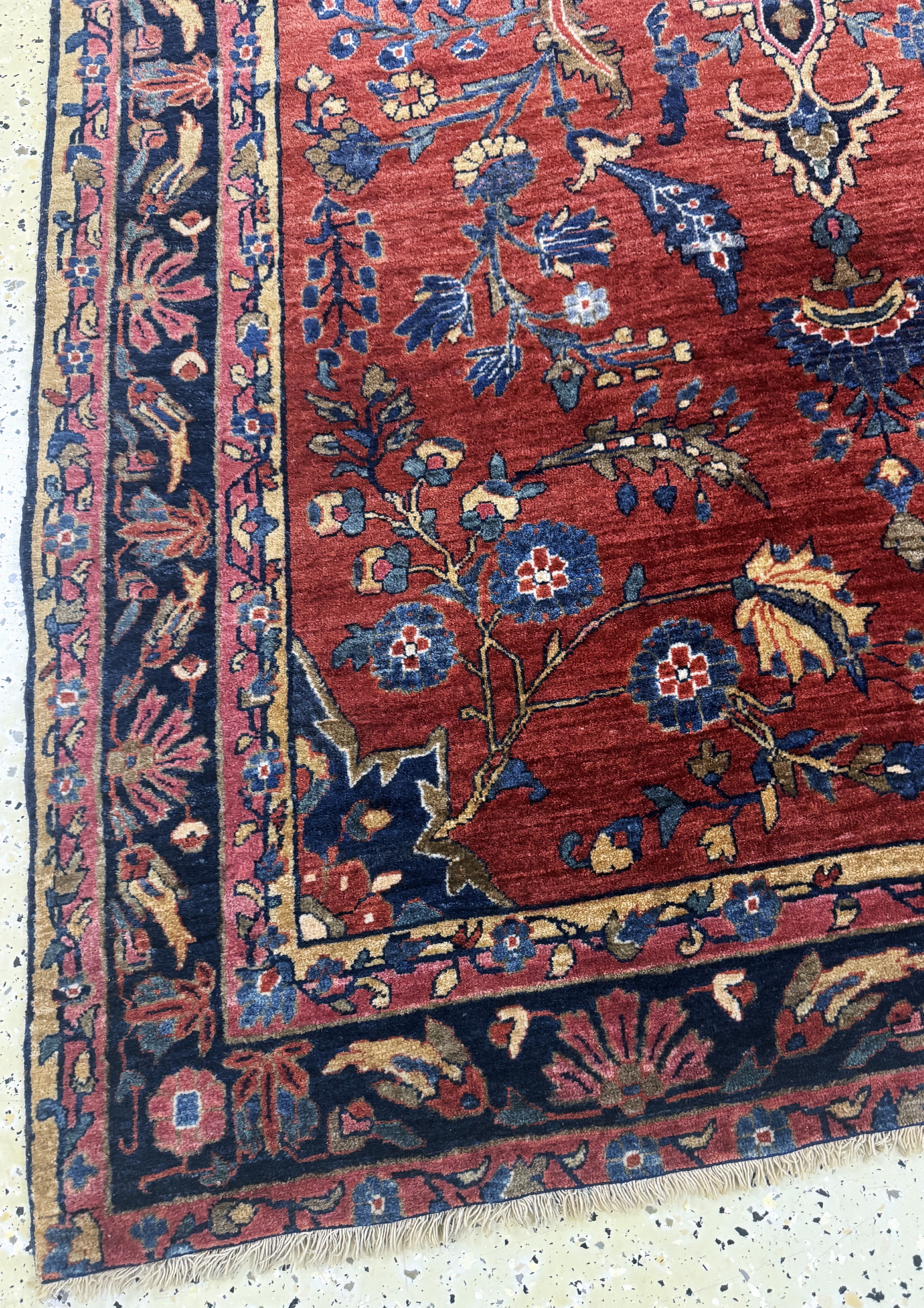 Detail b: Sarogh Mohajeran antik, Persien, um 1900, Manchester-Korkwolle, ca. 200 x 135 cm, EHZ: 2