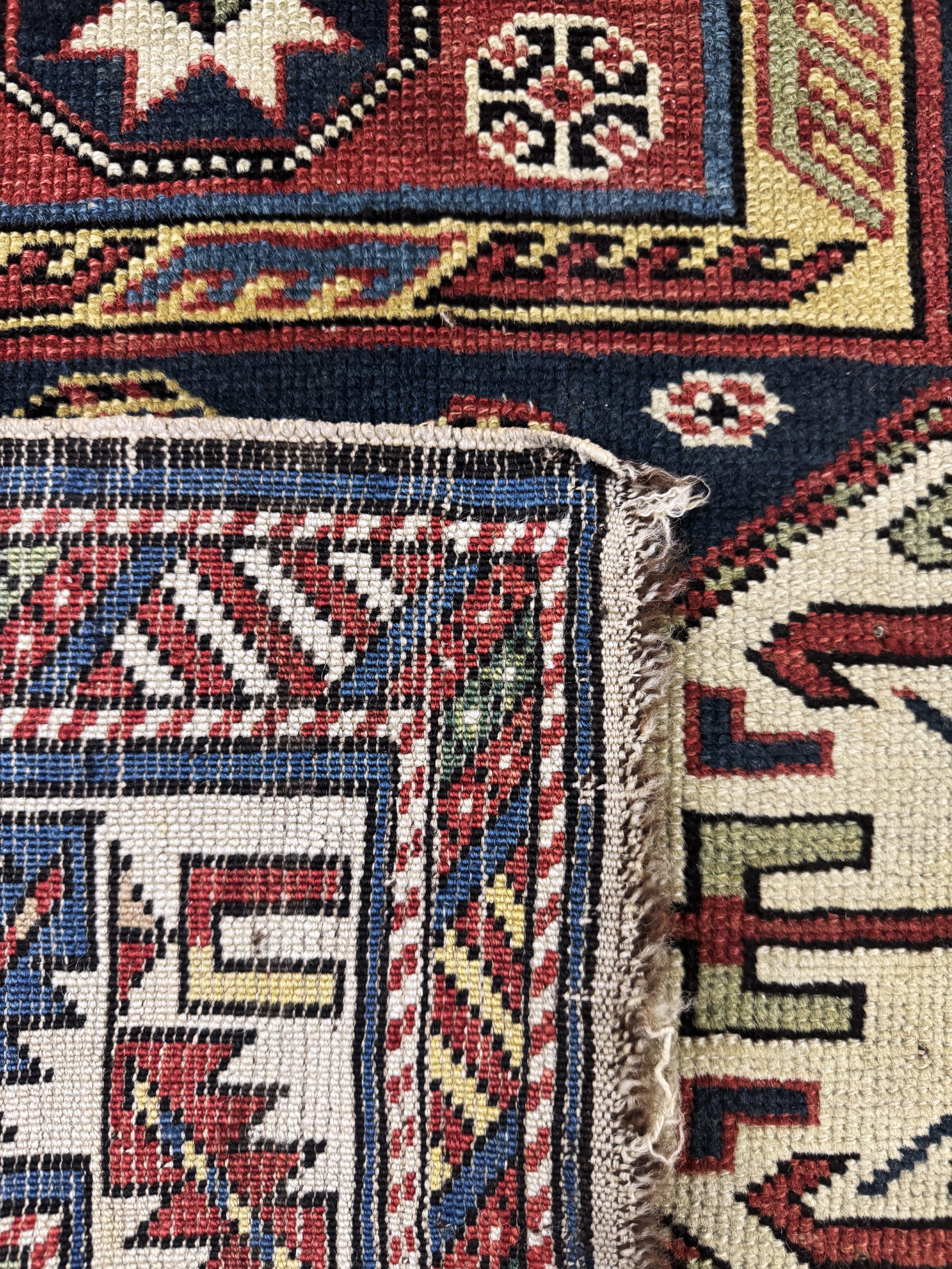 Detail g: Antiker"Schirwan"Kazak, Kaukasus, 19.Jhd, Wolle auf Wolle, ca. 195 x 115 cm, EHZ: 3