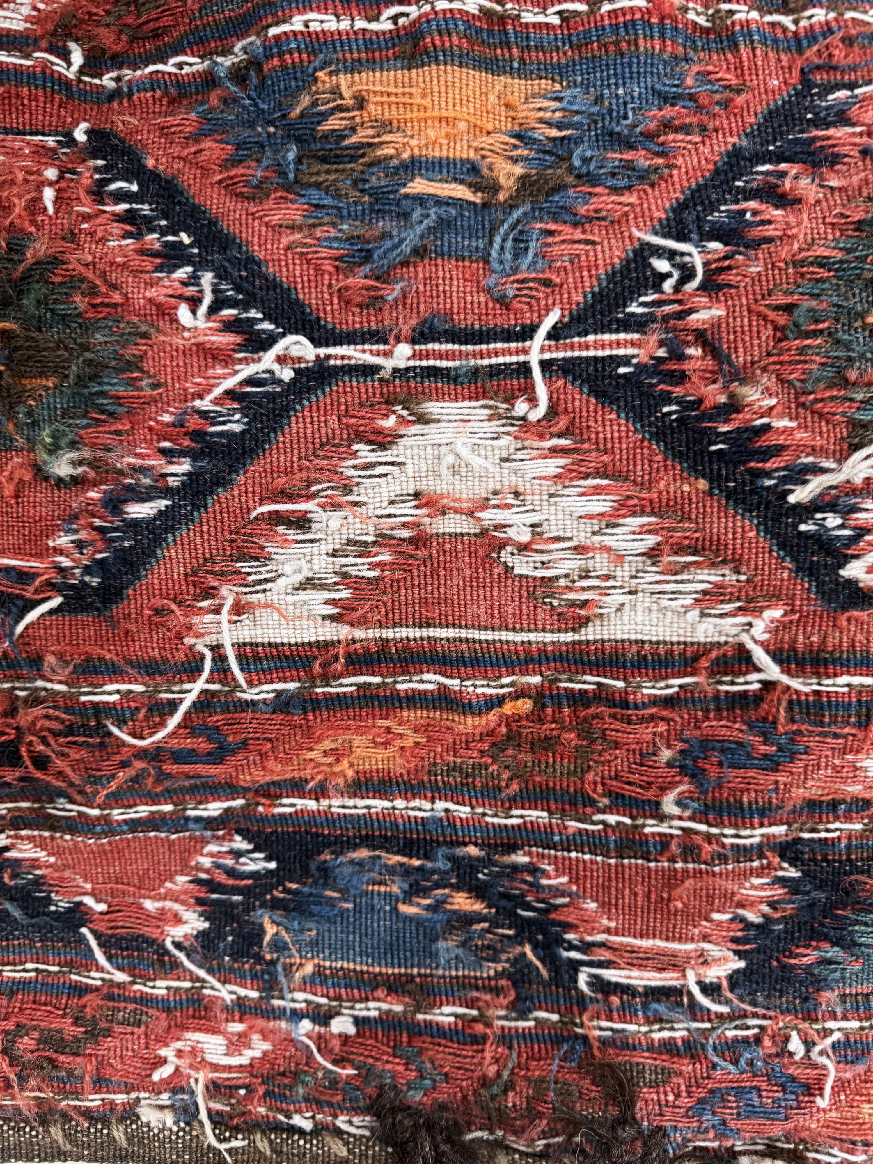 Detail e: Shahsawan Mafrasch, Persien, 19.Jhd, Wolle auf Wolle, ca. 100 x 50 x 50 cm, EHZ: 2