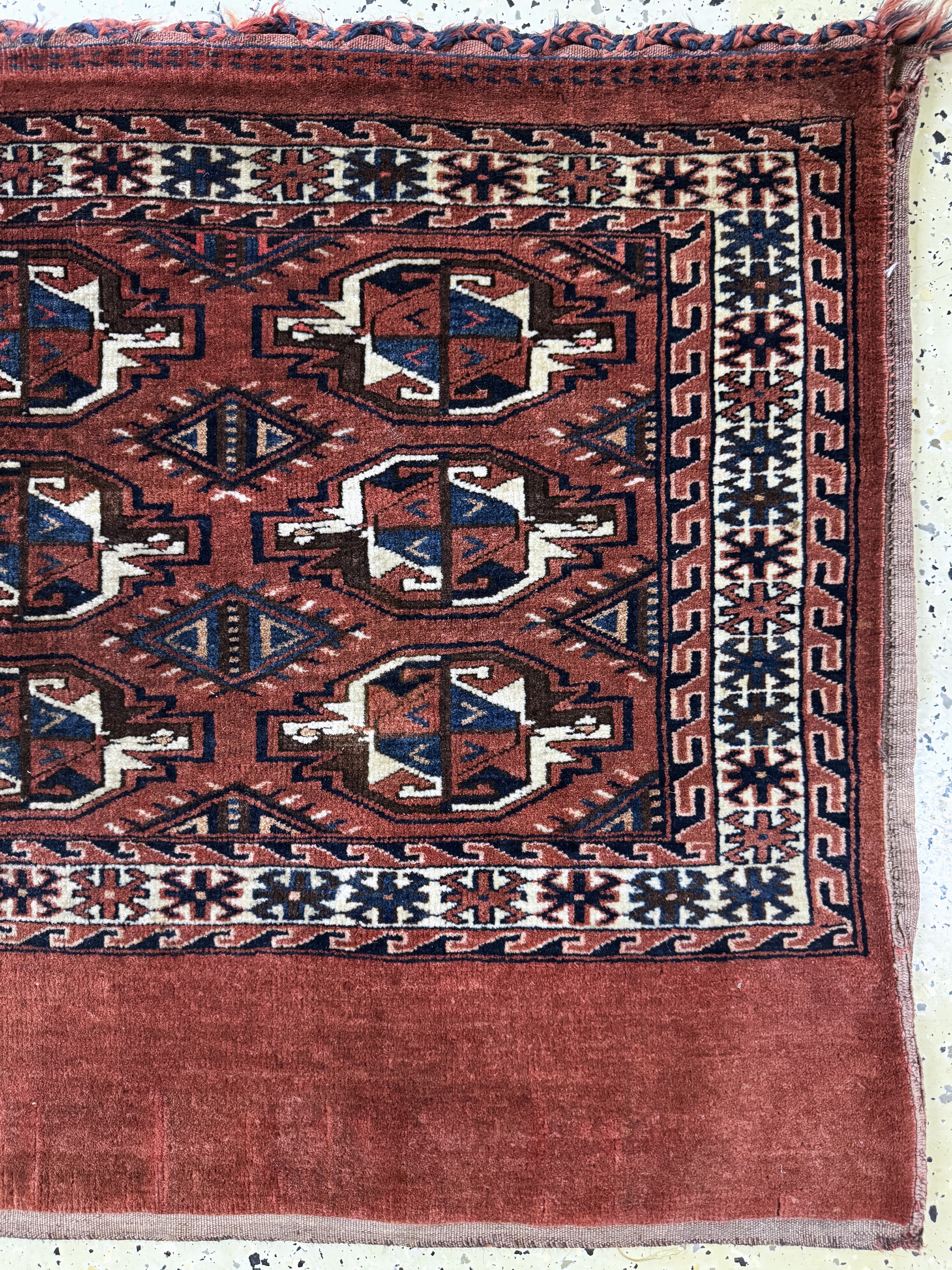 Detail a: Tekke Tschowal, Turkmenistan, um 1900, Wolle auf Wolle, ca. 110 x 75 cm, EHZ: 2