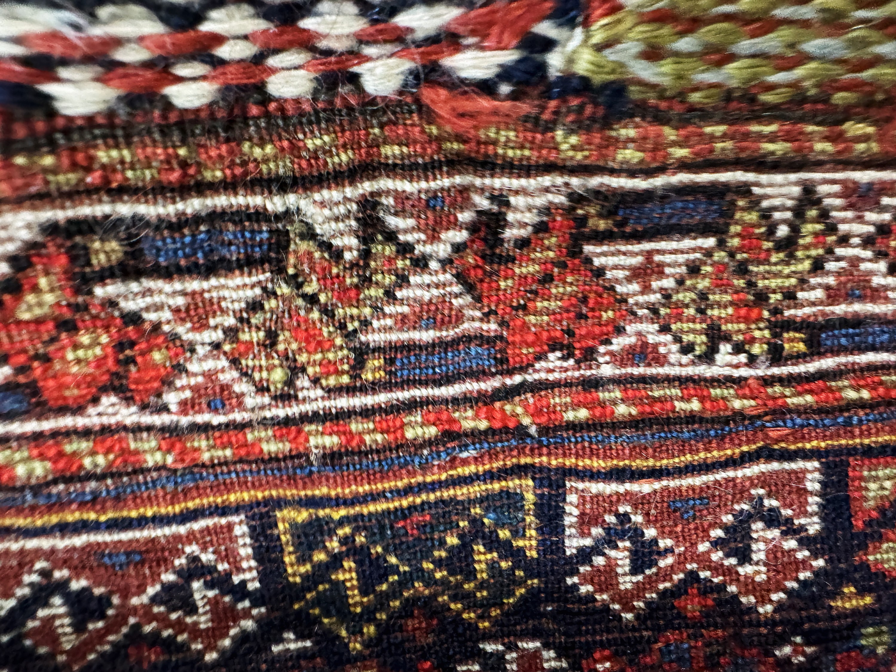 Detail d: Afschar Tasche antik, Persien, 19.Jhd, Wolle auf Wolle, ca. 62 x 50 cm, EHZ: 2