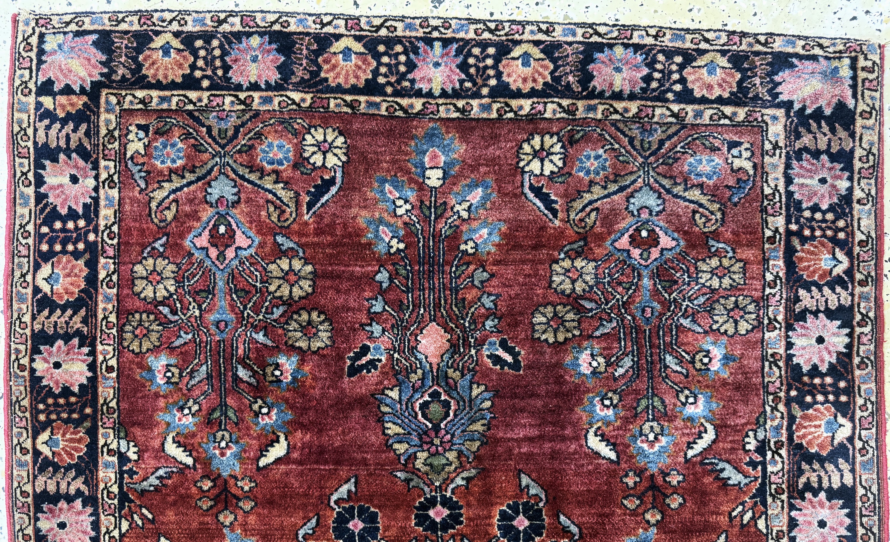 Detail a: Sarogh Mohajeran antik, Persien, um 1900, Manchester-Korkwolle, ca. 150 x 105 cm, EHZ: 2-3