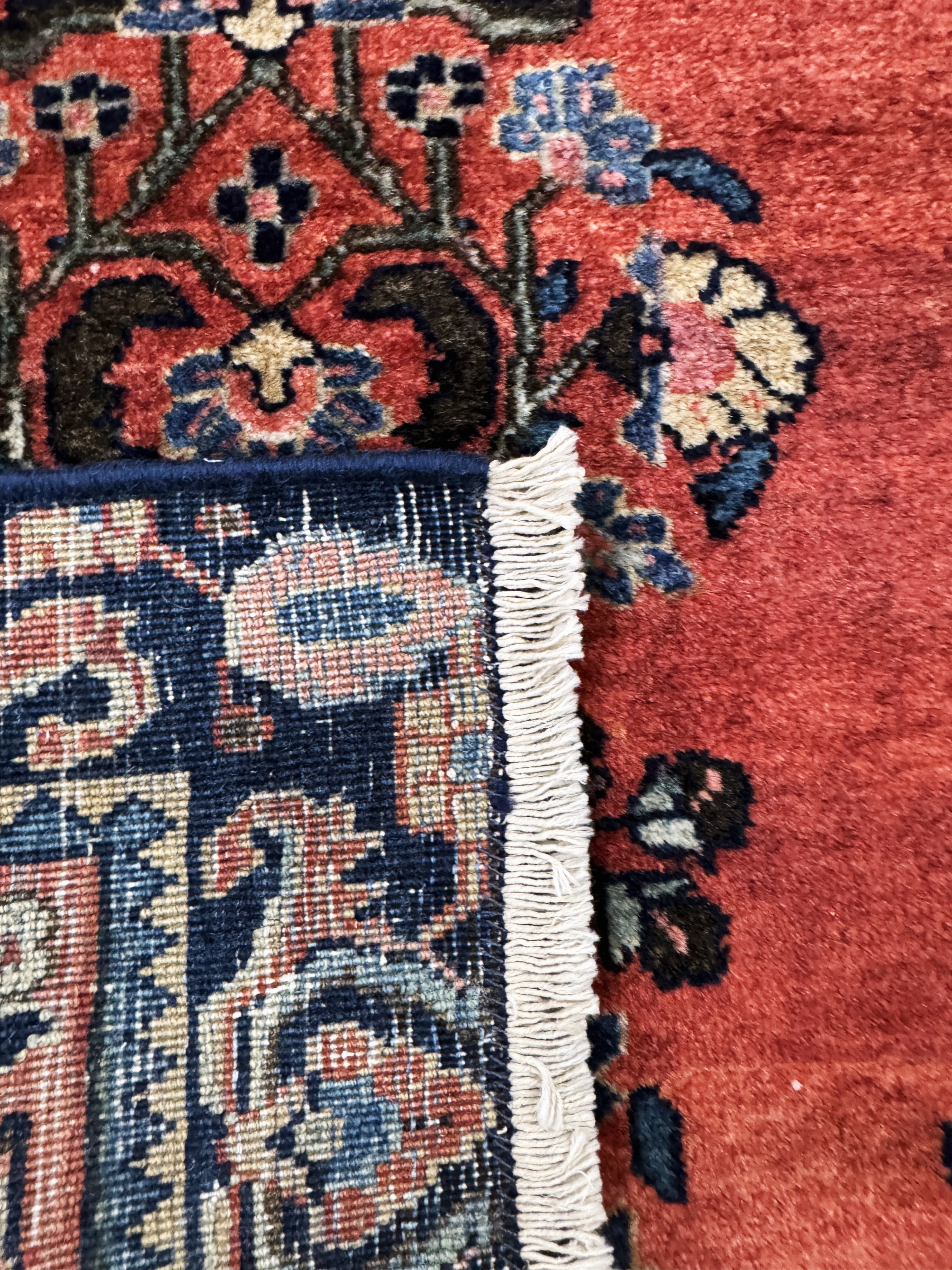 Detail d: Us Re-Import Sarogh antik, Persien, um 1900, Wolle auf Baumwolle, ca. 143 x 70 cm, EHZ: 3