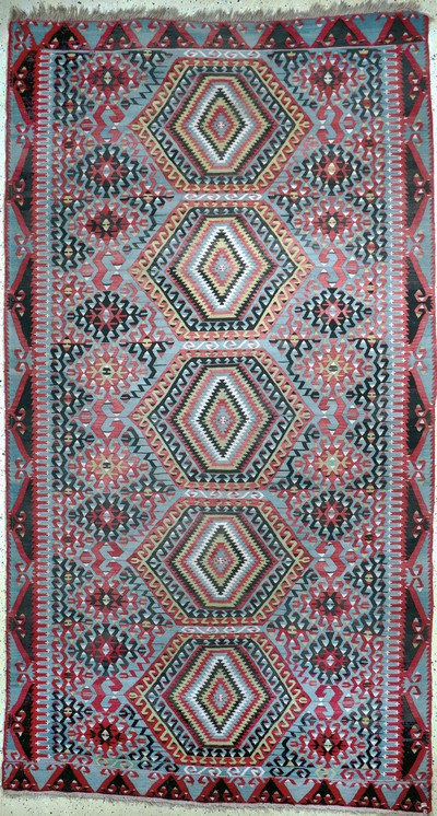 Image Anatol Kelim, Türkei, Anfang 20.Jhd, Wolle auf Wolle, ca. 350 x 190 cm, EHZ: 2 ...