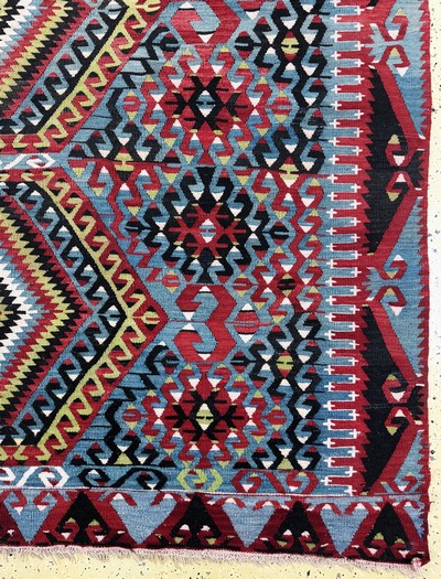 27062610a - Anatol Kelim, Türkei, Anfang 20.Jhd, Wolle auf Wolle, ca. 350 x 190 cm, EHZ: 2 ...