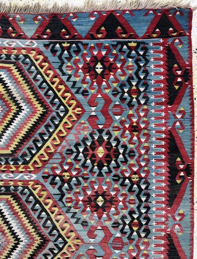 27062610f - Anatol Kelim, Türkei, Anfang 20.Jhd, Wolle auf Wolle, ca. 350 x 190 cm, EHZ: 2 ...