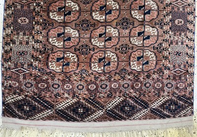27062612b - Tekke antik, Turkmenistan, 19.Jhd, Wolle auf Wolle, ca. 150 x 110 cm, EHZ: 3 ...
