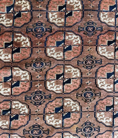 27062612c - Tekke antik, Turkmenistan, 19.Jhd, Wolle auf Wolle, ca. 150 x 110 cm, EHZ: 3 ...