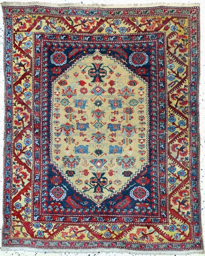 Image ´Gelbgrundiger´antiker Kula, Türkei, 19.Jhd, Wolle auf Wolle, ca. 165 x 135 cm, ...