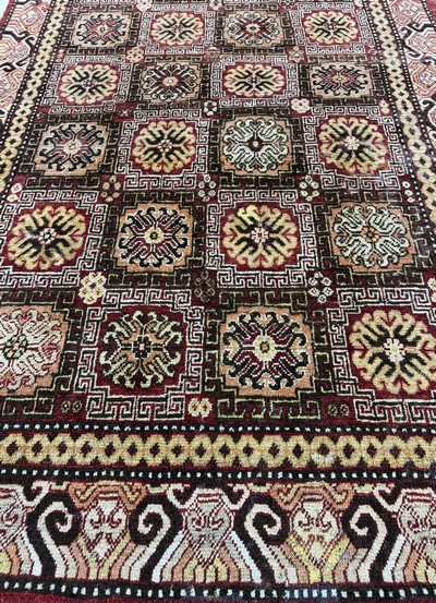 27062622h - Khotan antik, Torkestan, 19.Jhd, Wolle auf Wolle, ca. 345 x 170 cm, EHZ: 3(restauriert) ...