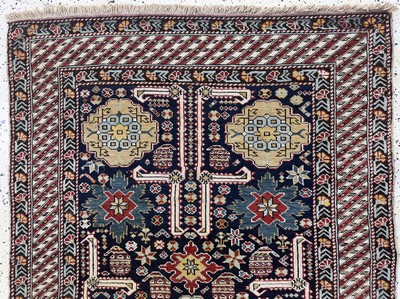 27062627a - ´Blattgabel´Schirwan antik, Kaukasus, 19.Jhd, Wolle auf Wolle, ca. 285 x 120 cm, EHZ: ...