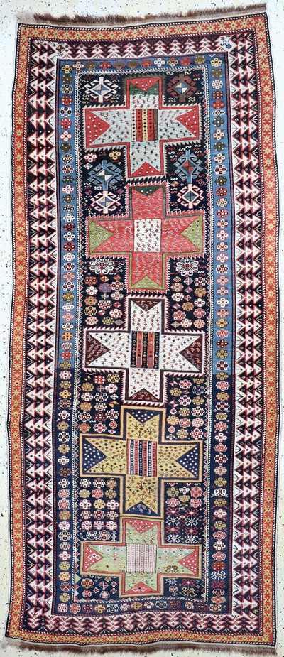 Image Schirwan antik, Kaukasus, 19.Jhd, Wolle aufWolle, ca. 280 x 120 cm, EHZ: 2 ...