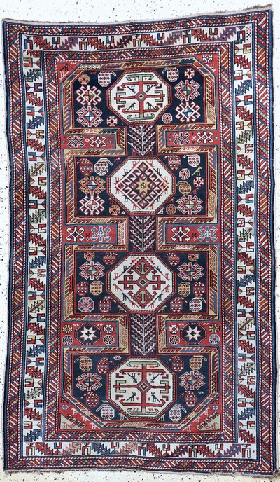Image Antiker´Schirwan´Kazak, Kaukasus, 19.Jhd, Wolle auf Wolle, ca. 195 x 115 cm, EHZ: 3 ...