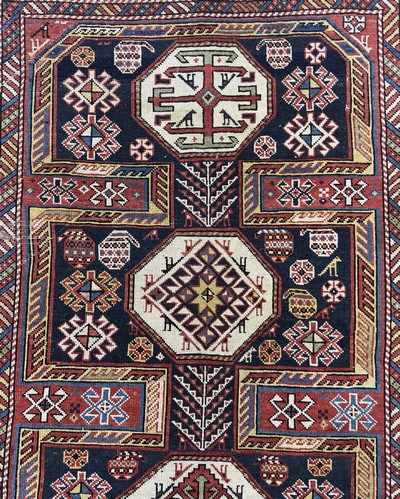 27062640e - Antiker´Schirwan´Kazak, Kaukasus, 19.Jhd, Wolle auf Wolle, ca. 195 x 115 cm, EHZ: 3 ...