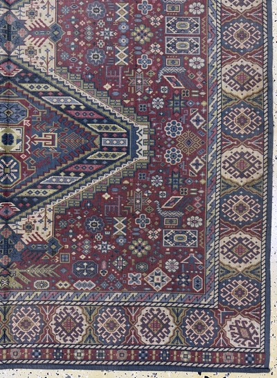 27062641a - Sumakh-Muster, Maschinengewebt, Mitte 20.Jhd, Baumwolle, ca. 285 x 145 cm, EHZ: 2 ...