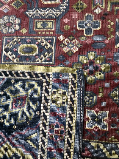 27062641h - Sumakh-Muster, Maschinengewebt, Mitte 20.Jhd, Baumwolle, ca. 285 x 145 cm, EHZ: 2 ...