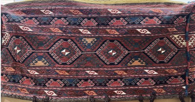 27062645a - Shahsawan Mafrasch, Persien, 19.Jhd, Wolle auf Wolle, ca. 100 x 50 x 50 cm, EHZ: 2 ...