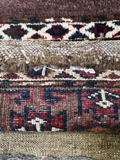 27062649c - Torba antik, Turkmenistan, um 1900, Wolle auf Wolle, ca. 86 x 33 cm, Mottenfraß, EHZ: ...