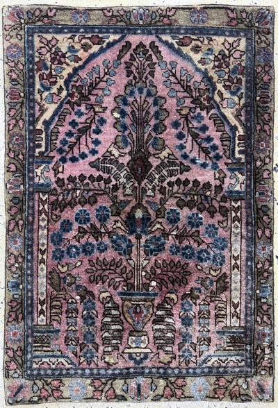 27062655a - 3 Lots Sarogh antik, Persien, um 1900, Wolle auf Baumwolle, ca. 125 x 70 cm & 80 x 55 ...