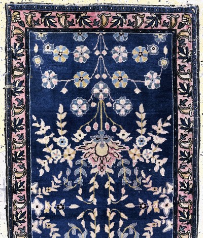 27062657c - 2 Lots Keschan antik, Persien, um 1900, Manchester-Korkwolle, ca. 120 x 60 cm & ca. 85 ...