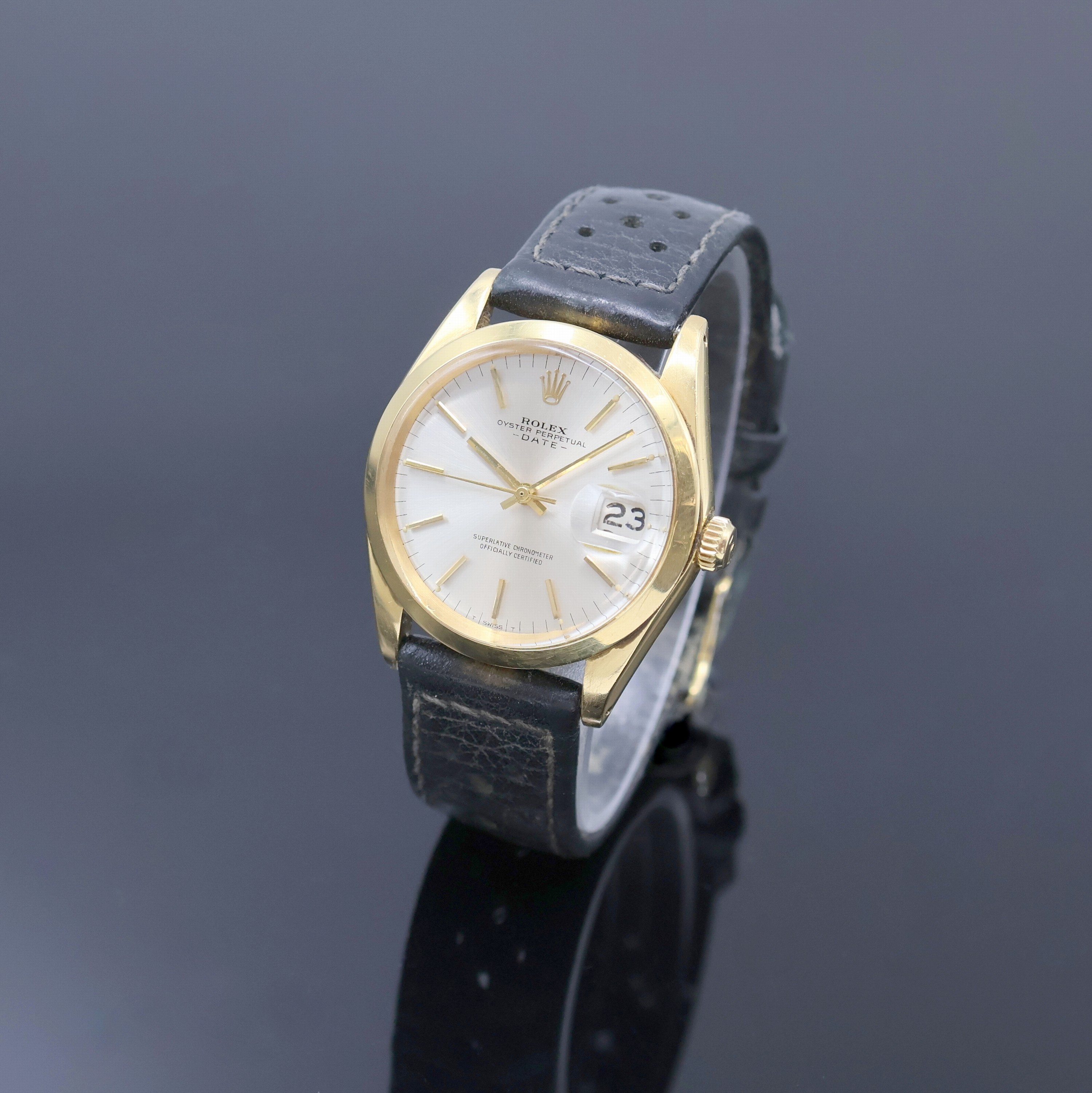 Image 27062809 - ROLEX Oyster Perpetual Date Herrenarmbanduhr in GG 750/000 Referenz 1503, Schweiz um ...