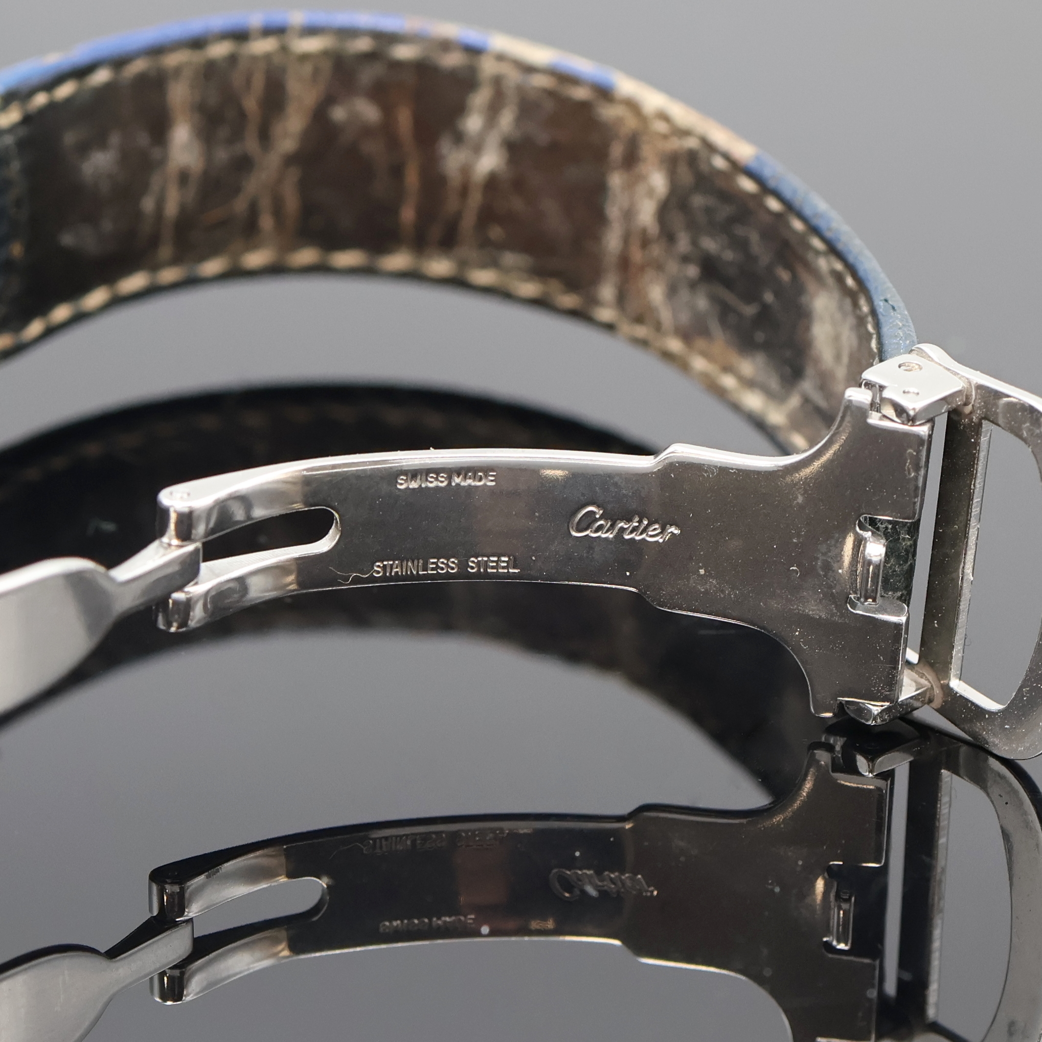 Detail d: CARTIER Armbanduhr Serie Tank in Silber Referenz 690006, Schweiz um 1994, quarz, 4-fach verschr. 925er Silbergeh., Schmuckkrone, creme-farb. Ziffebl. ...