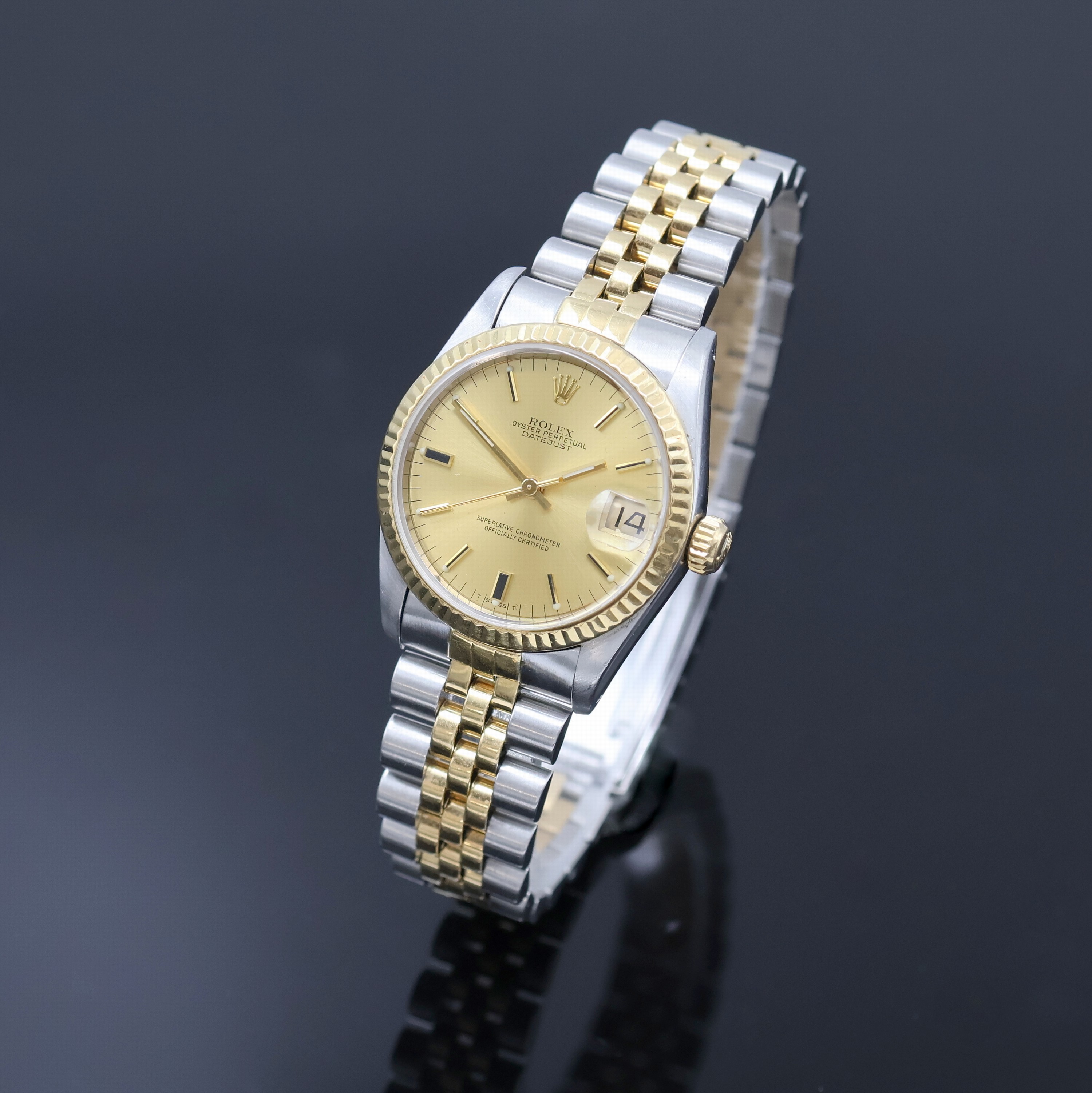 Image 27062816 - ROLEX Oyster Perpetual Datejust Mediumarmbanduhr Referenz 68273, Schweiz um 1985, ...