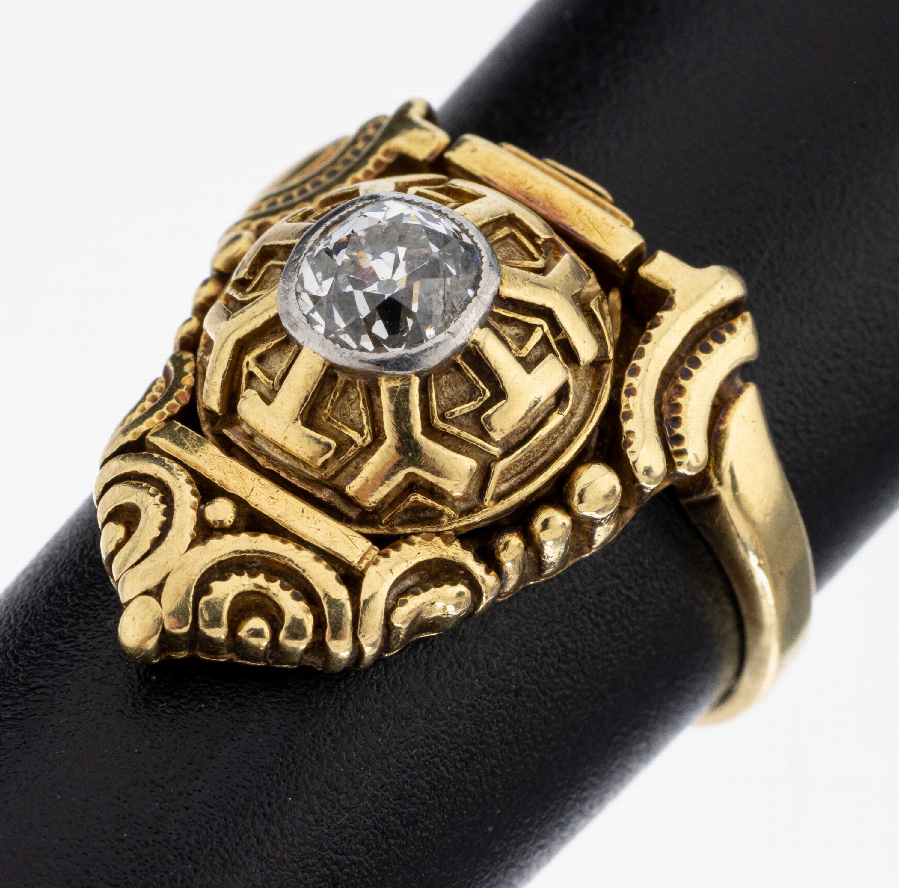 Image 27062830 - 18 kt Gold Diamant-Ring, GG 750/000 gepr., außergewöhnliche Gestaltung, ...