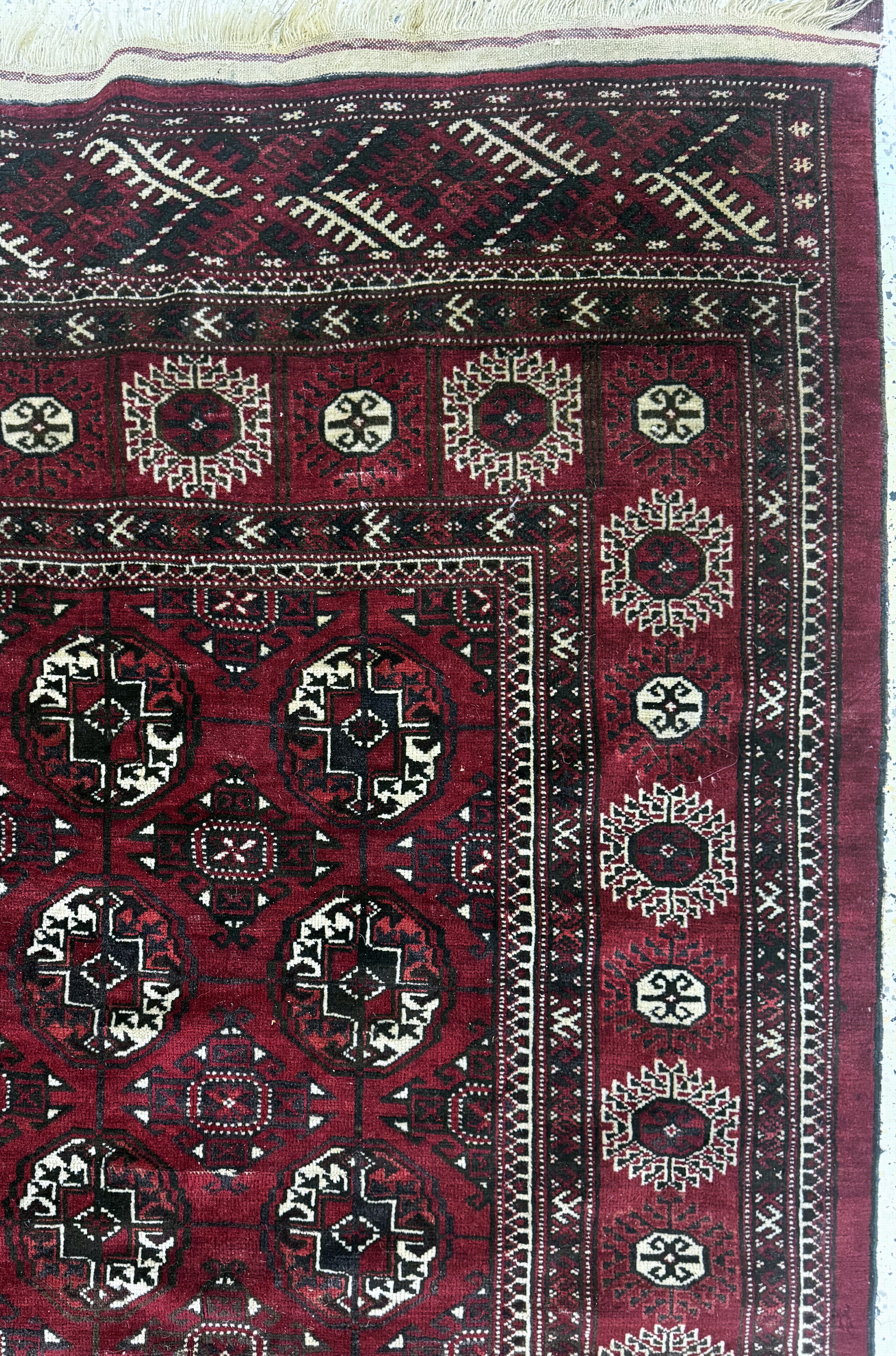 Detail f: Yomud alt, Turkmenistan, Anfang 20.Jhd, Wolle auf Wolle, ca. 350 x 185 cm, EHZ: 3