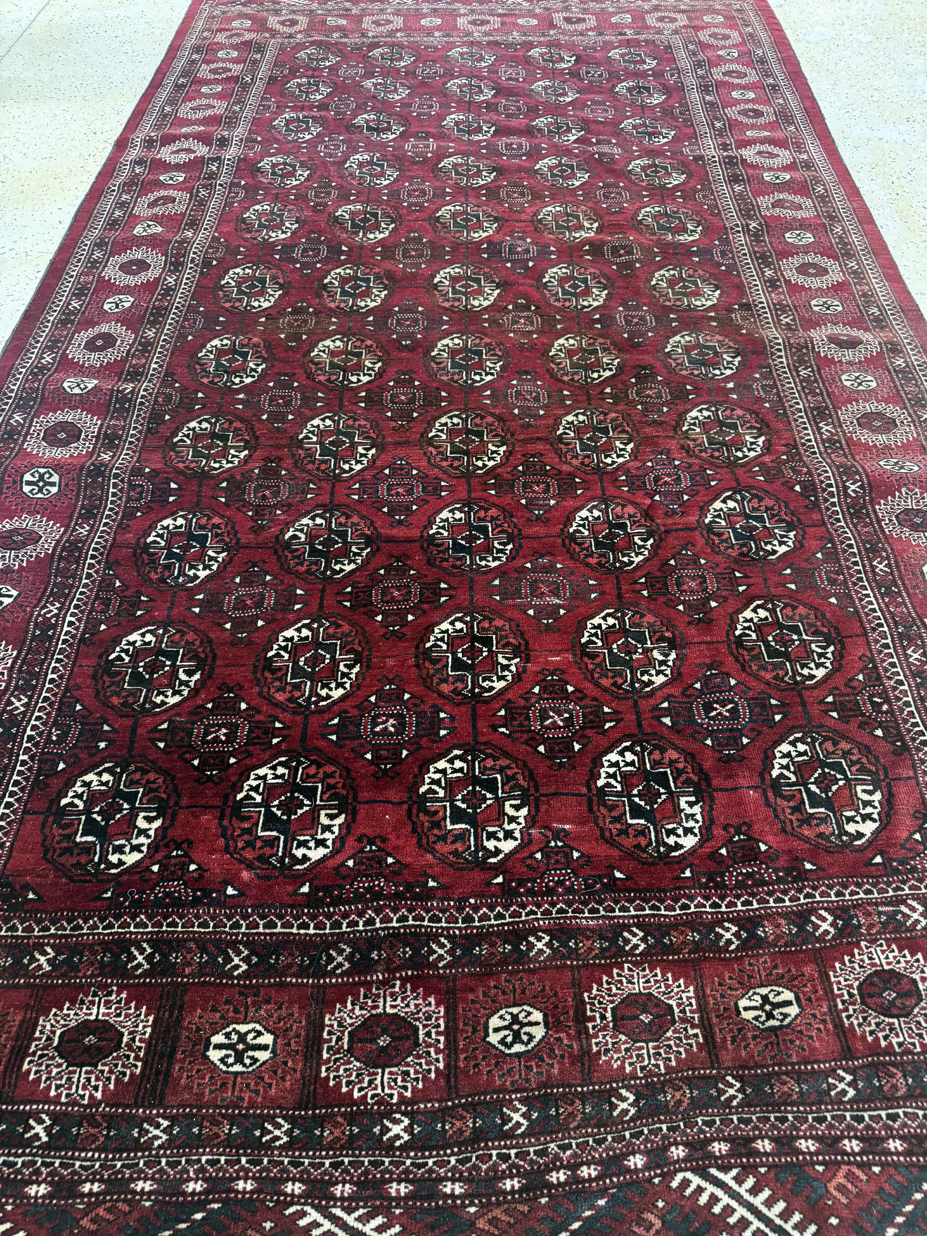 Detail g: Yomud alt, Turkmenistan, Anfang 20.Jhd, Wolle auf Wolle, ca. 350 x 185 cm, EHZ: 3