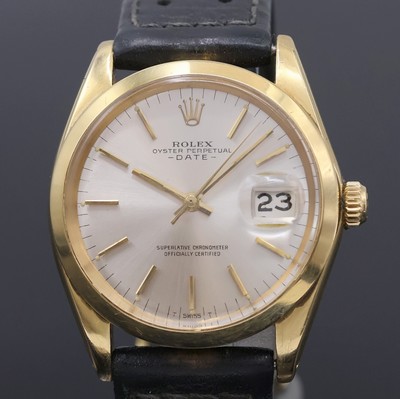 27062809b - ROLEX Oyster Perpetual Date Herrenarmbanduhr in GG 750/000 Referenz 1503, Schweiz um ...