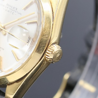 27062809c - ROLEX Oyster Perpetual Date Herrenarmbanduhr in GG 750/000 Referenz 1503, Schweiz um ...