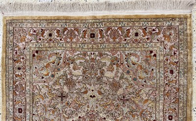 27062835a - Hereke silk fine signed, Turkey, mid-20th century, pure natural silk#´metal brocade#´, ...