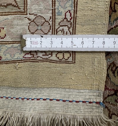 27062835g - Hereke silk fine signed, Turkey, mid-20th century, pure natural silk#´metal brocade#´, ...