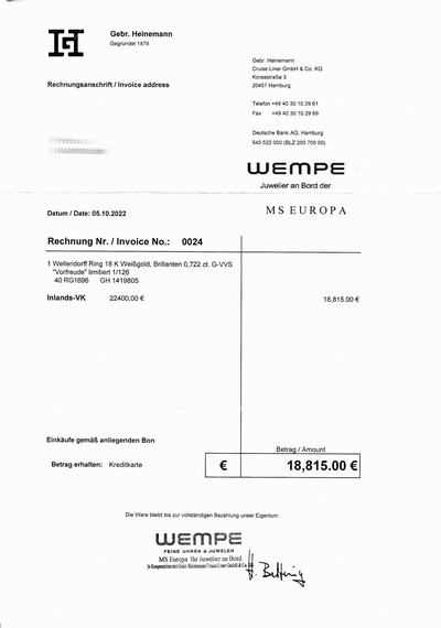 27062838a - 18 kt Gold WELLENDORFF Brillant-Email-Ring, WG/GG 750/000, Modell ´Vorfreude´, ...