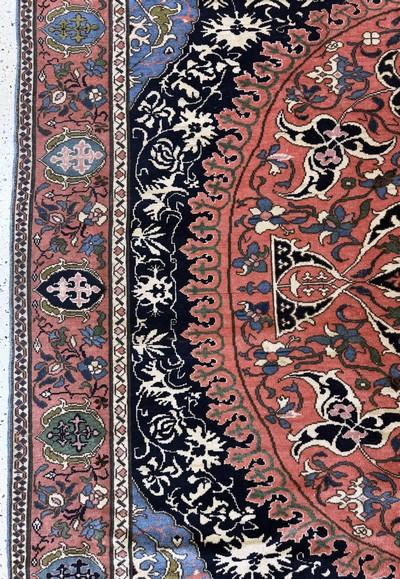 27062839d - ´Medalion-Uschak´Türkei, (nach Vorbild des 16.Jhd.), Mitte 20.Jhd, Wolle auf Wolle, ...