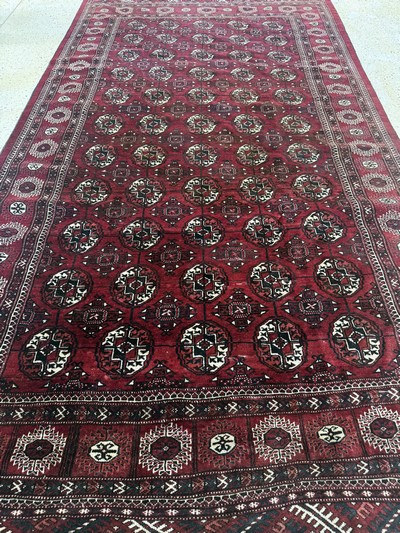 27062841g - Yomud alt, Turkmenistan, Anfang 20.Jhd, Wolle auf Wolle, ca. 350 x 185 cm, EHZ: 3 ...