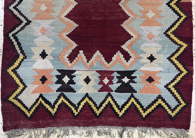 27062842b - Anatol Kelim, Türkei, Anfang 20.Jhd, Wolle auf Wolle, ca. 165 x 117 cm, EHZ: 2 ...