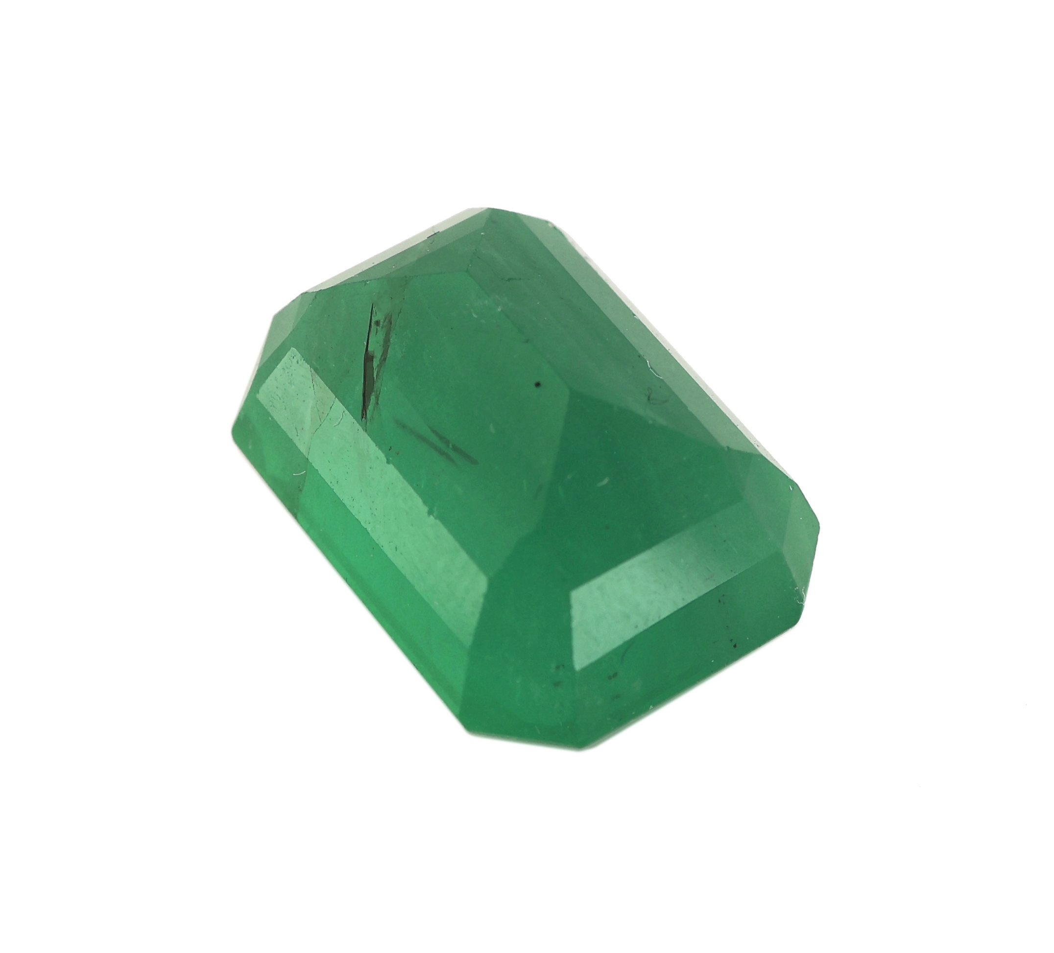 Detail b: Loser Smaragd, 12.24 ct, Emerald Cut, 15.71 x 11.44 x 8.54 mm, Herkunft Sambia, Anzeichen für geringe Reinheitsbehandlung, mit IGI- Expertise, ...