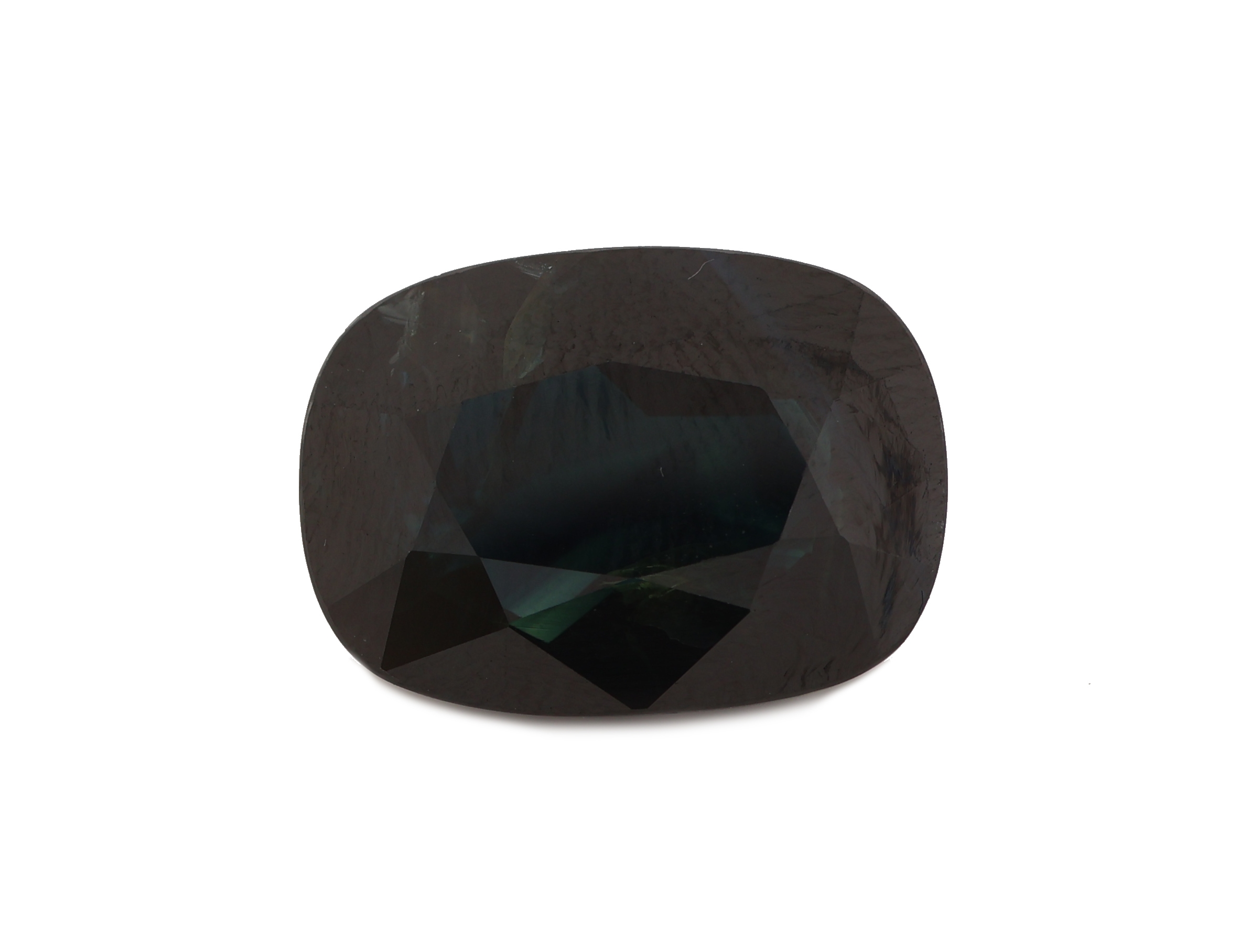 Image 27062954 - Loser Saphir, 16.00 ct, Brillant Step Cut, very dark blue, 16.66 x 12.12 x 8.06 mm, GIA- ...