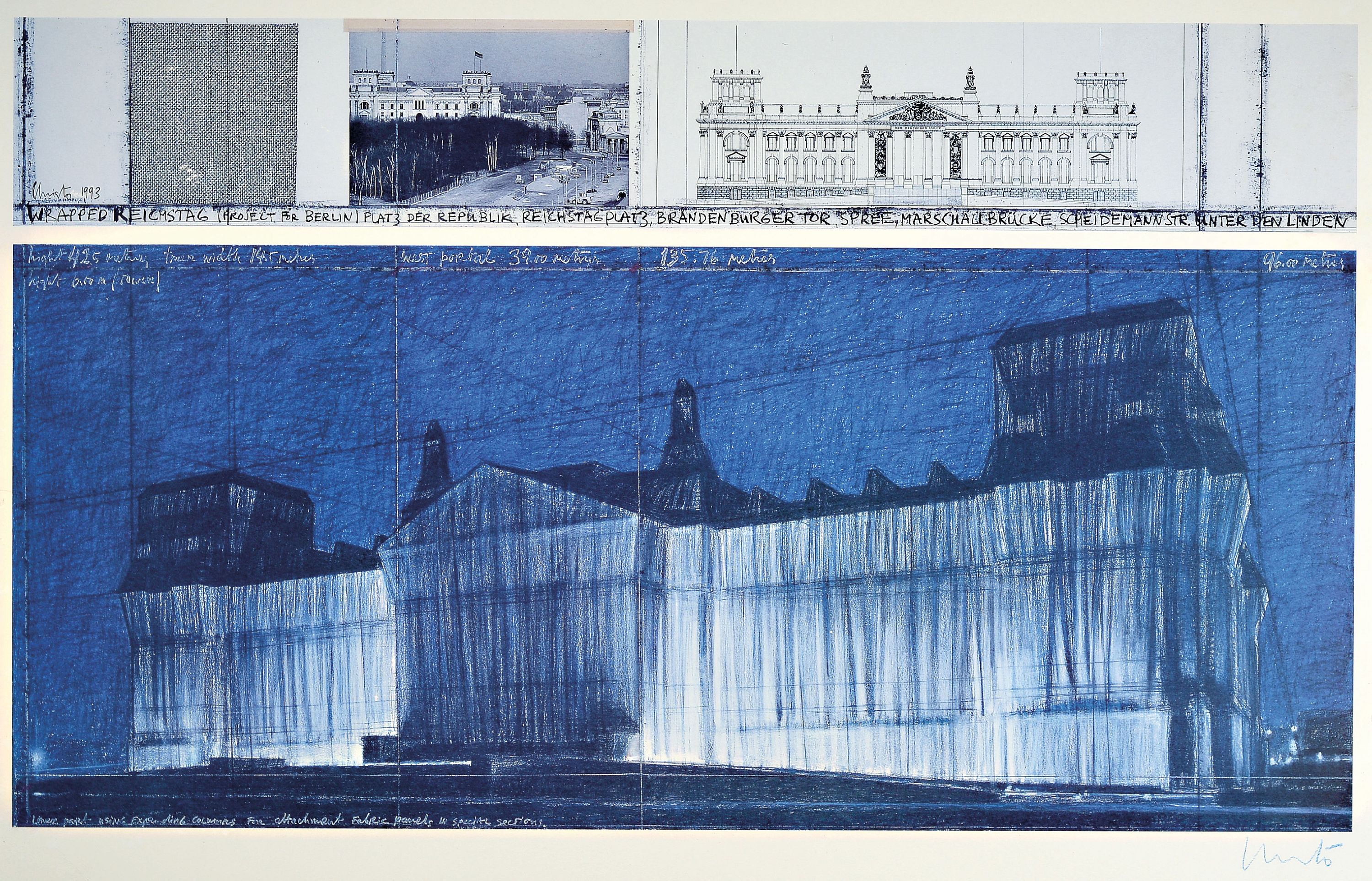 Image 27062956 - Christo (Christo Javacheff) 1935-2020, ´Wrapped Reichstag (Project for Berlin) ...