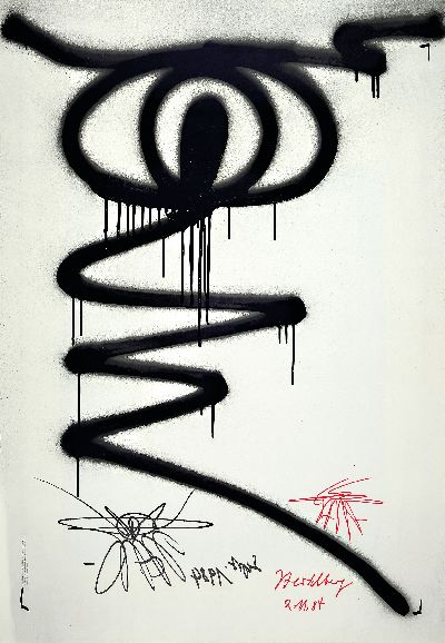 Image Harald Naegeli, geb. 1939 Zürich, bez. ´orig. Flackdruck zum Erscheinen des rororo ...