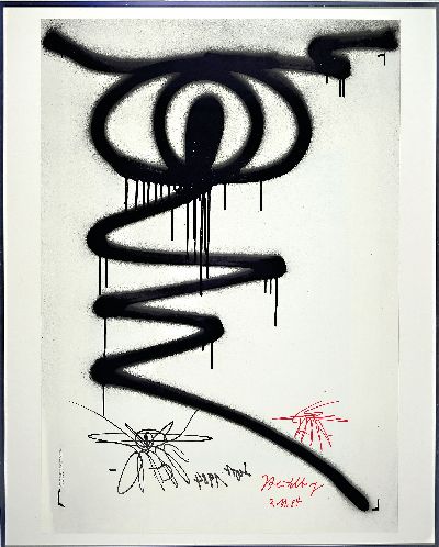 27062957k - Harald Naegeli, geb. 1939 Zürich, bez. ´orig. Flackdruck zum Erscheinen des rororo ...