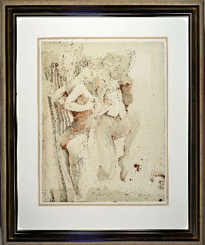 27062958k - Jürgen Görg, geb. 1951 Dembach, Lithographie, ´Marionetten III´, 1986, Ed. e.a. ...