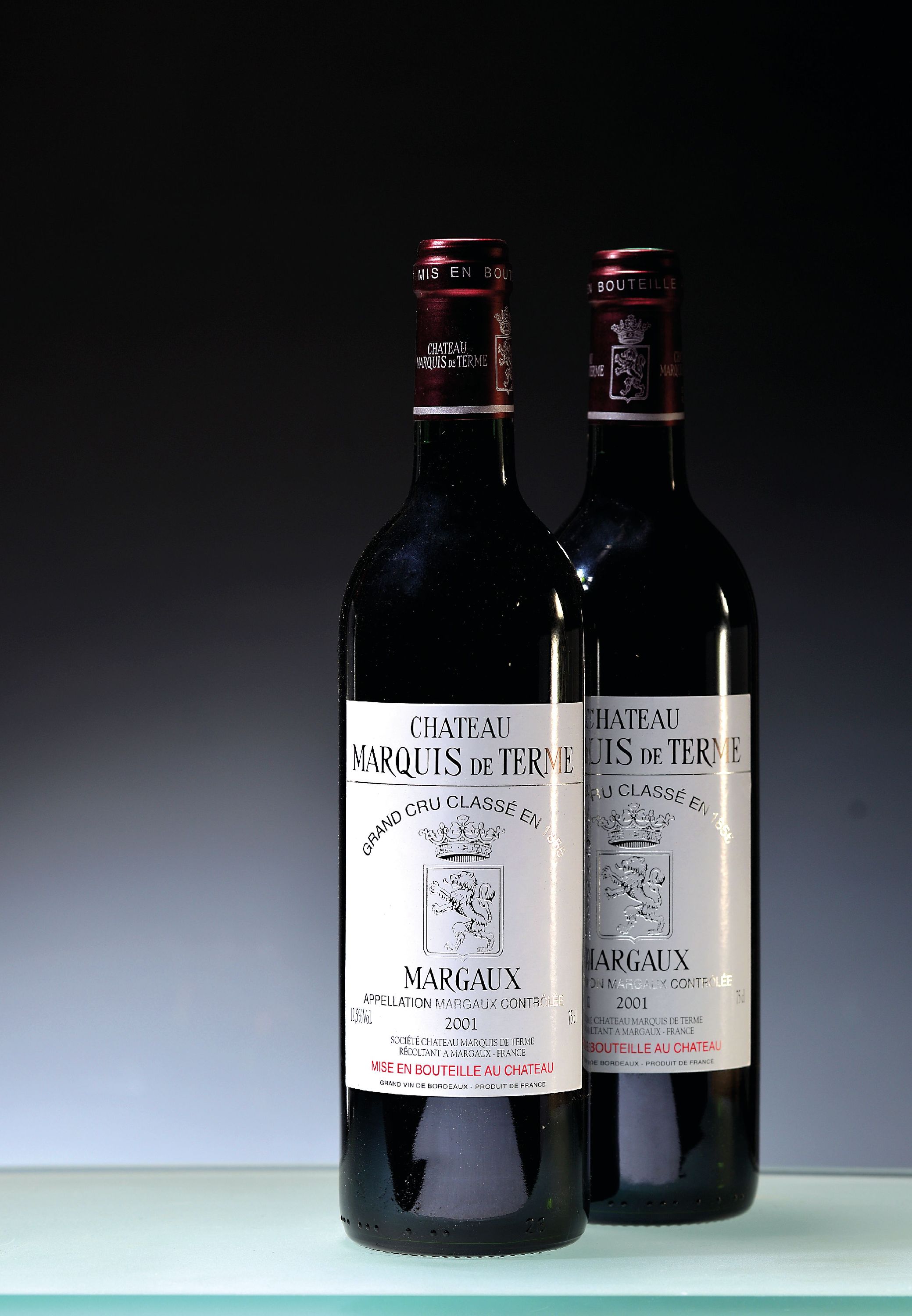 Image 27063043 - 12 Flaschen 2001 Chateau Marquis de Terme, Margaux, 12er Kiste, je ca. 750ml, orig. ...
