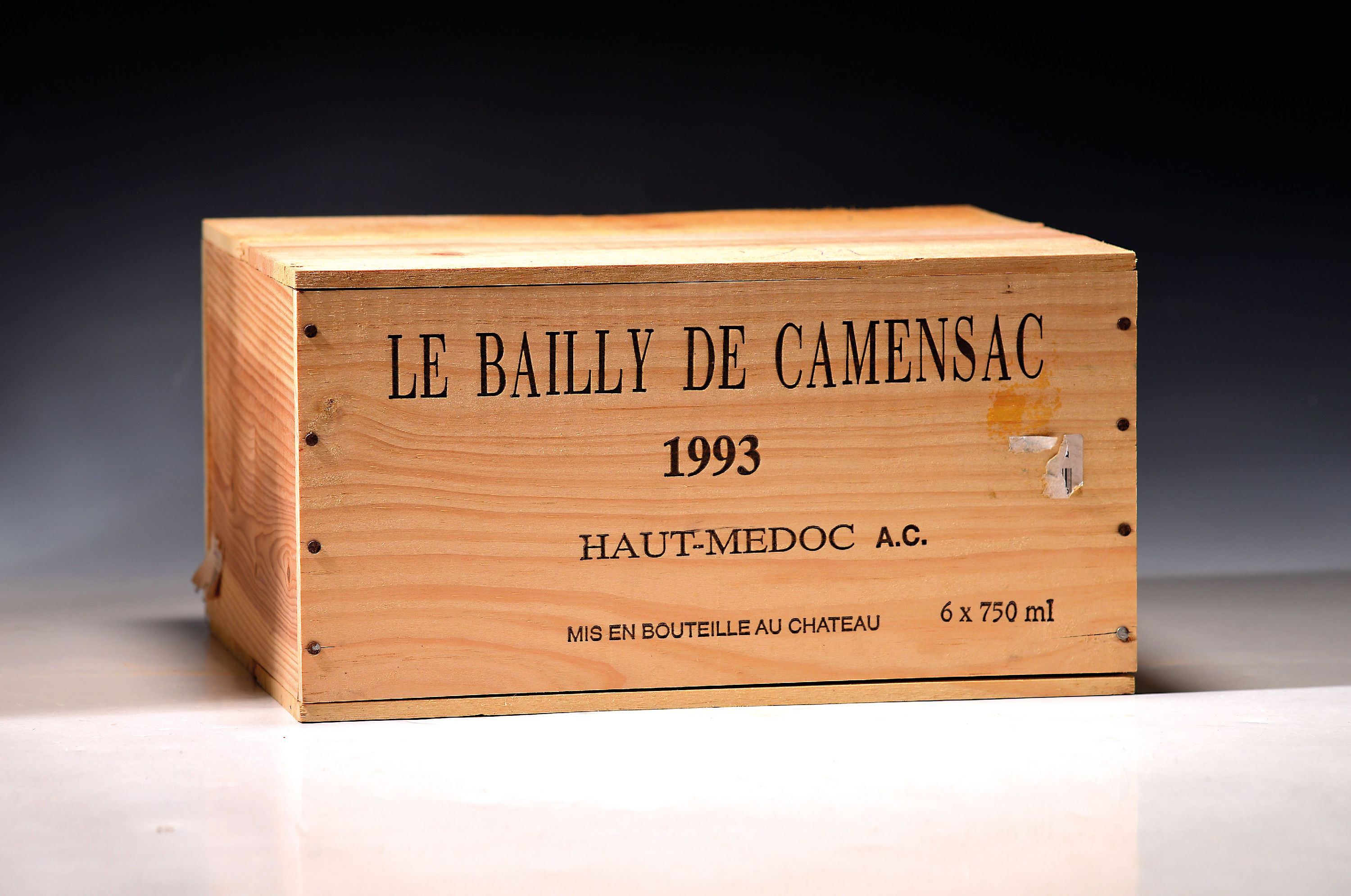 Image 27063047 - 12 Flaschen 1993 Le Bailly de Camensac, Haut Medoc, je ca. 750ml, 2x 6 Flaschen in orig. ...